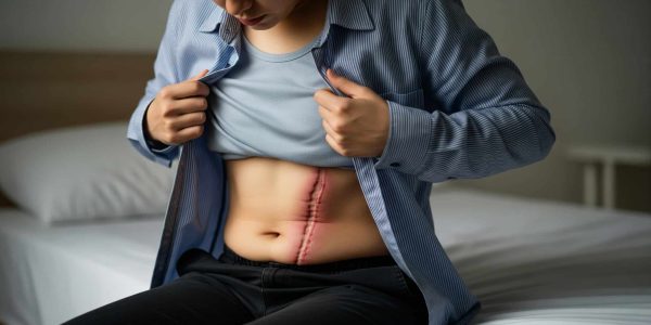 Dano estético na barriga (cicatriz)